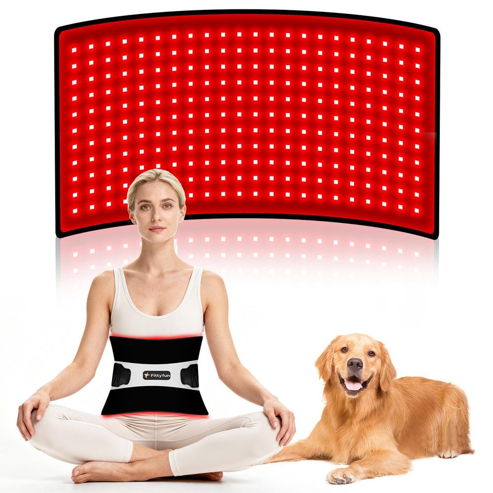Fittyfun red light therapy wrap front view for at-home relaxation.