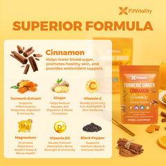 FitVitality gummies in hand suggest a convenient daily wellness bite.