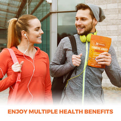 FitVitality orange flavor gummy close-up looks refreshing.