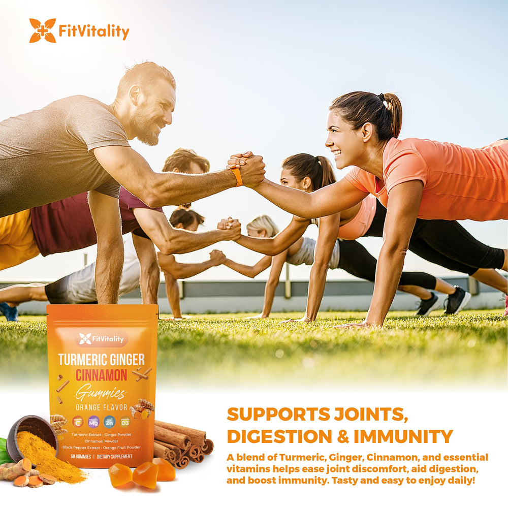 FitVitality tropical fruit gummies pack shot for everyday use.