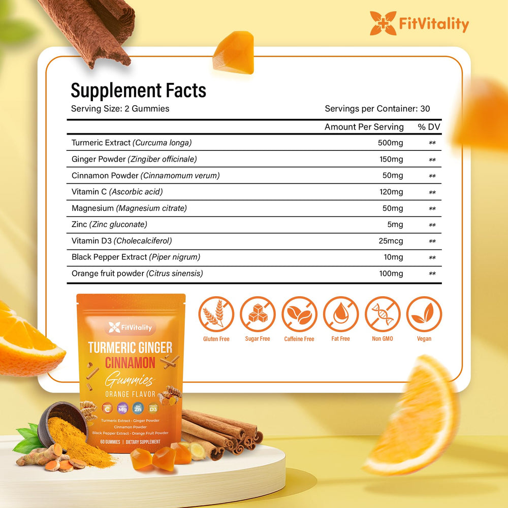 FitVitality gummies close-up texture with chewy tropical flavor.