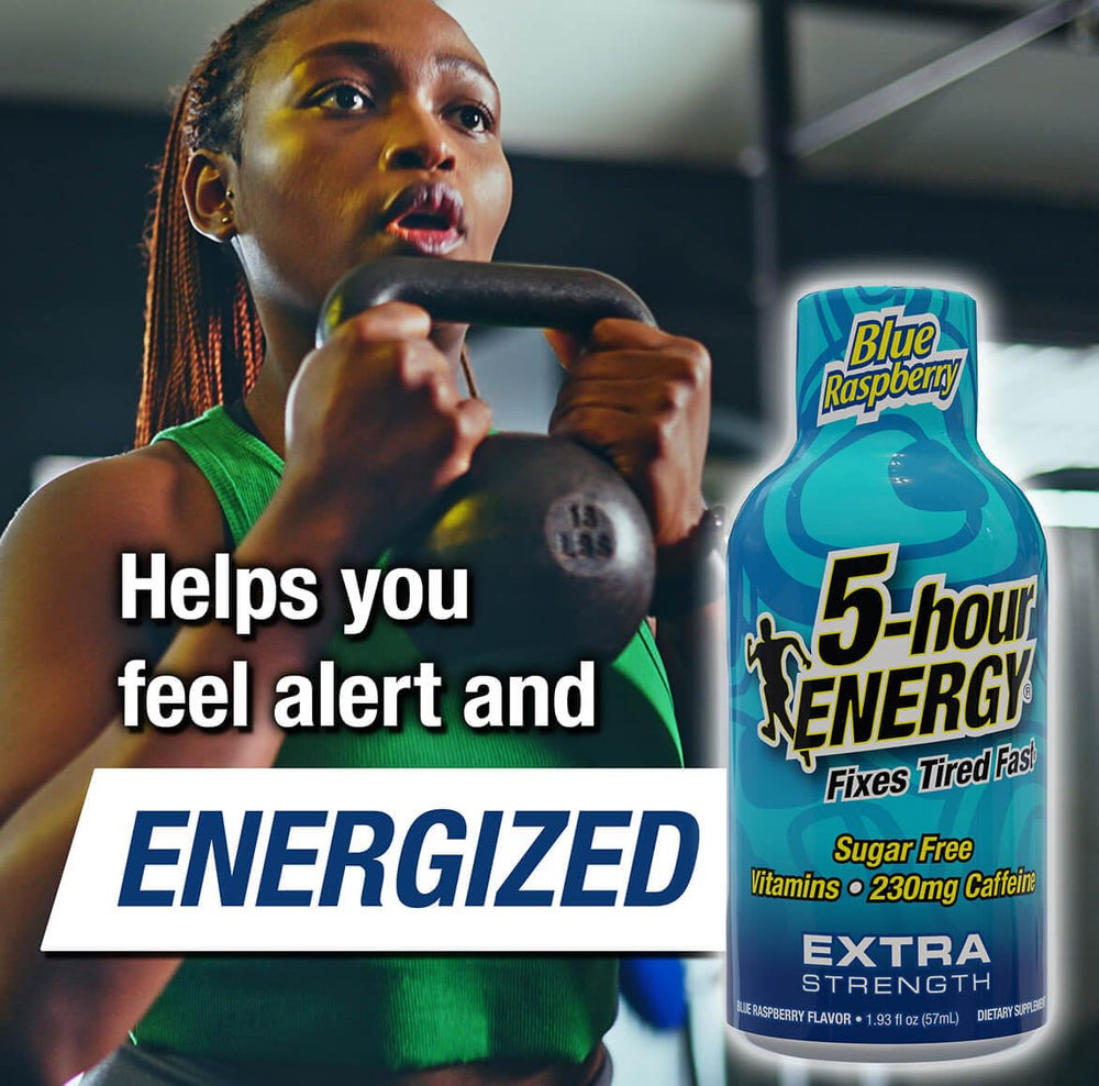 5-hour ENERGY blue raspberry shot pocket-sized energy for travel