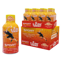 Five-hour ENERGY Citrapeak bottle ready for quick pre-workout energy.