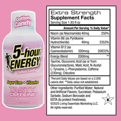 Five-hour ENERGY Cotton Candy shot pour action supports fast alertness during busy days