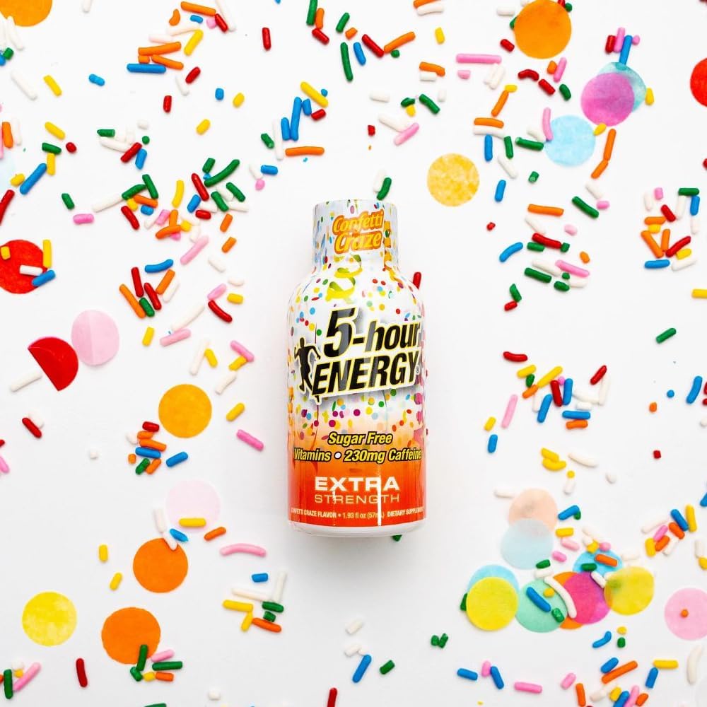 Five-hour ENERGY Extra Strength Birthday Cake flavor shot for a quick pick-me-up.