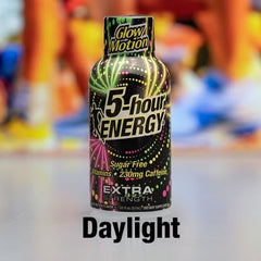 Five-hour ENERGY Glow Motion pour captures a rapid energy lift for mornings.