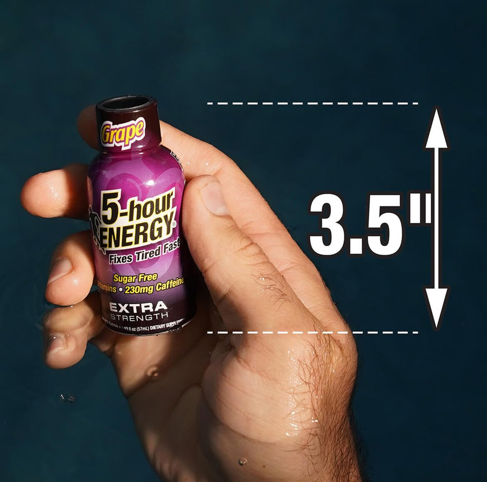5-hour ENERGY Extra Strength Grape Shot gym bag ready for workouts and study sessions