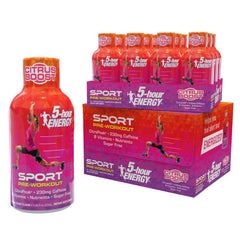 Five-hour ENERGY shot bottle showing CitraPeak Citrus Boost for workout focus