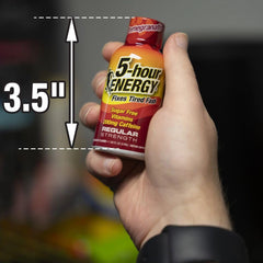 On-the-go use of 5-hour ENERGY in a compact package for travel and workouts