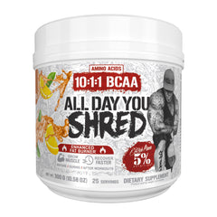 AllDayYou Shred powder scoop ready to energize workouts