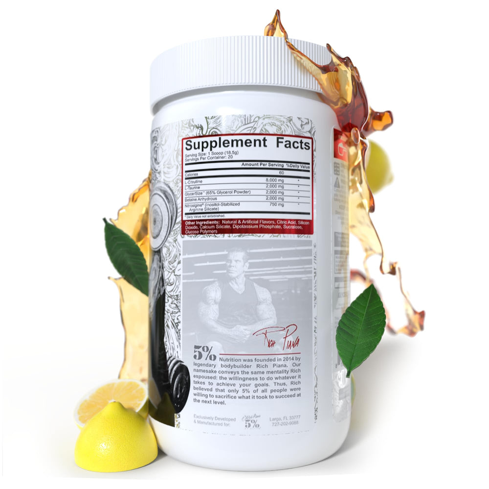 5% Nutrition FullAF pre-workout scoop close-up for precise dosing.