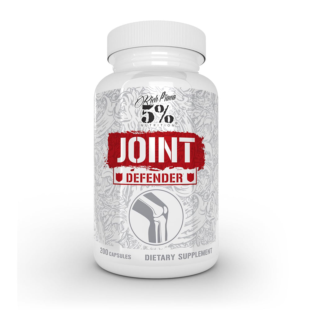 Five-Percent Nutrition Rich Piana Joint Defender bottle front for joint support.