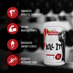 Ingredients chart highlighting creatine and caffeine in Kill It