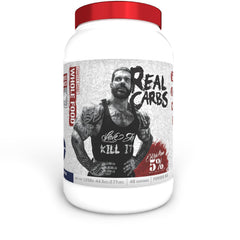 5% Nutrition Real Carbs blueberry cobbler tub highlights complex carbs for steady energy
