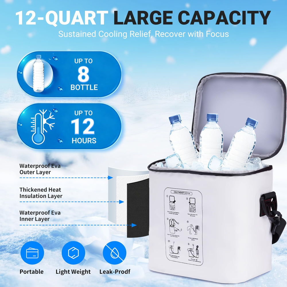 Fiveoffo knee ice therapy machine control panel with programmable timer.