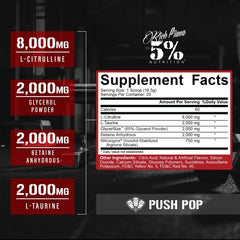 FullAF label closeup shows pure L-Citrulline and Nitrosigine ingredients.