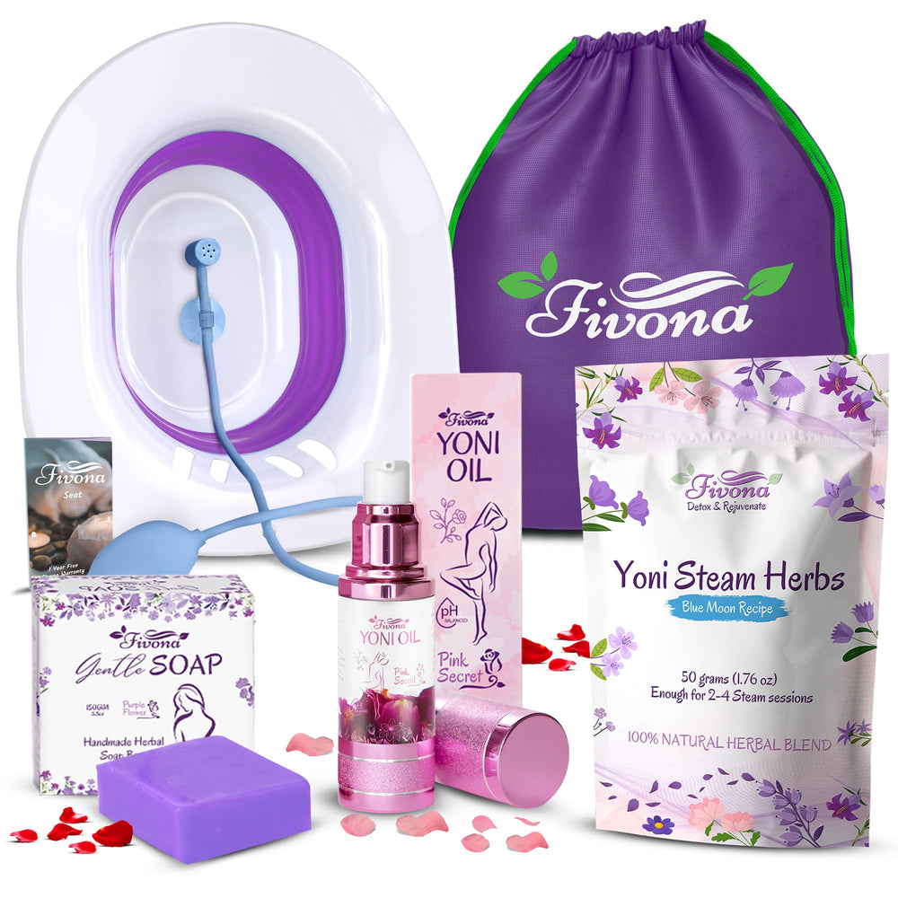 FIVONA Yoni Care Kit 6 in 1 packaging view—organized wellness essentials