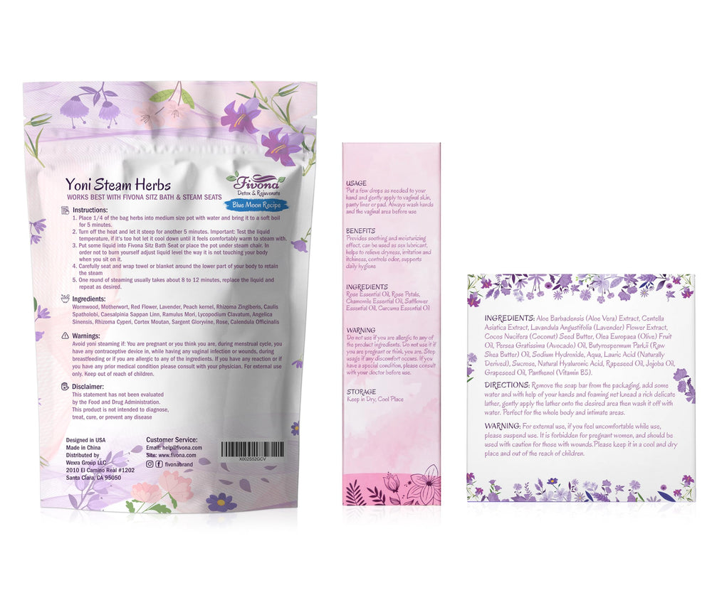 Fivona Yoni Care Kit daily hygiene routine in a compact package