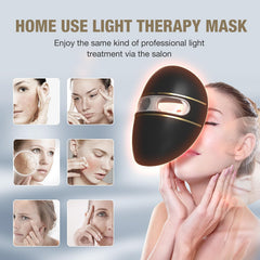 F FIWENE LED mask with remote control illustrating easy operation.