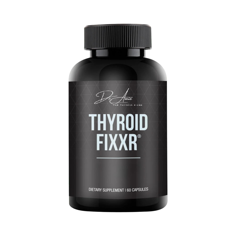 Fixxr Thyroid Support bottle front promotes balanced energy and wellness.