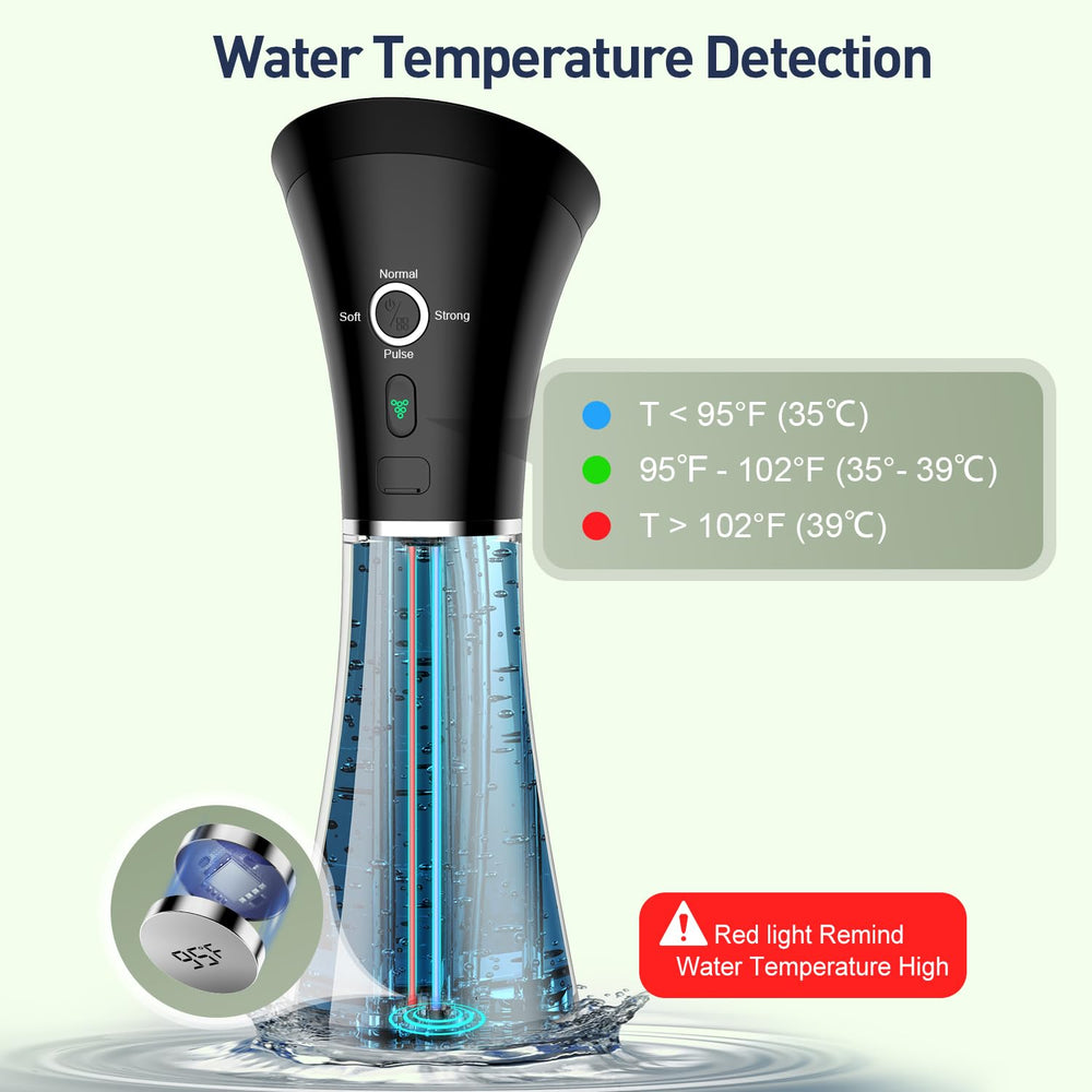 FlaoAito four-pressure modes provide customizable rinsing from soft to thorough.