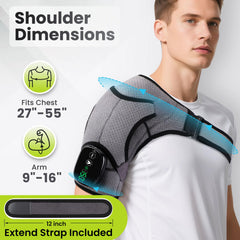FlareMore universal shoulder wrap fits left or right shoulders for versatile use