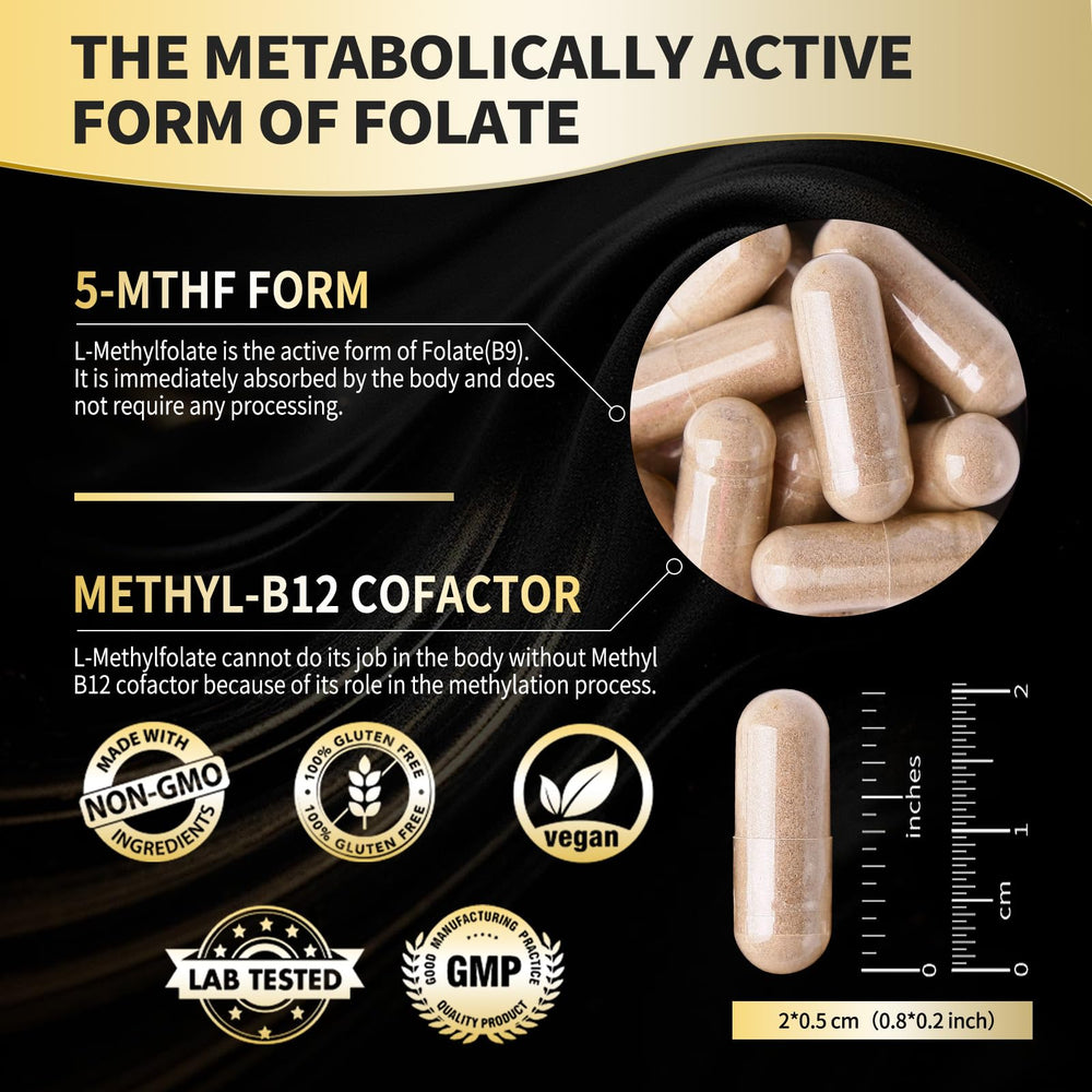 Fleamart L Methylfolate capsules showcase high-absorption B12 folate blend.
