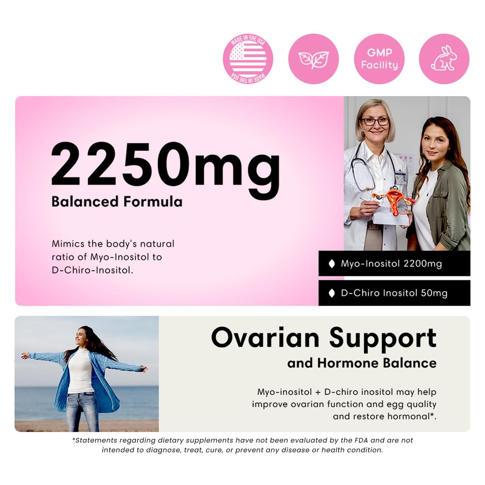 Fleur D-Chiro Inositol ingredient panel highlights natural ratio for balance