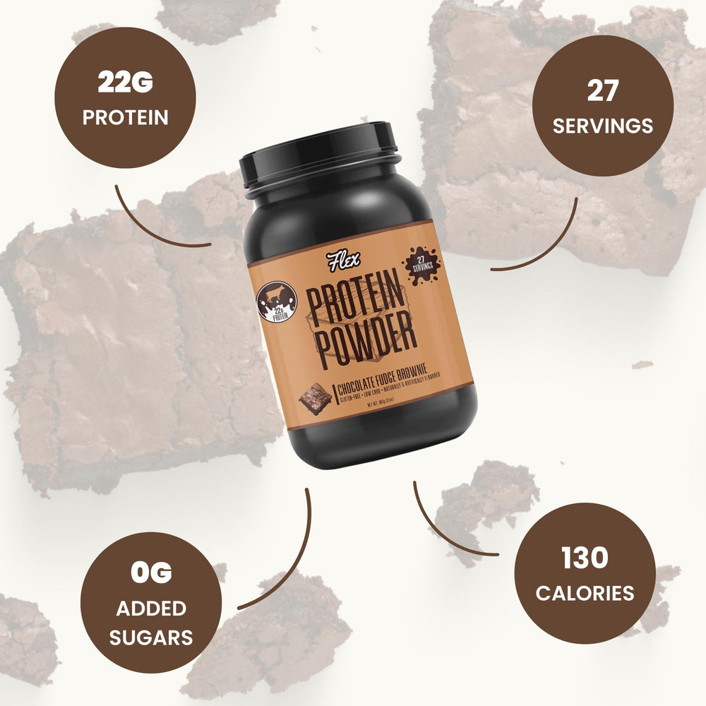Flexible Dieting Lifestyle whey powder being poured into a shaker for a quick breakfast