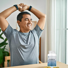 Flexicil ingredients panel highlighting bio-enhanced formula for absorption.