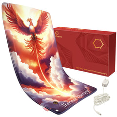 FlexTherm extra-large heating pad laid flat showing full-back coverage for comfort