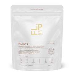 Flip My Life Flip 7 vanilla shake in glass supports convenient protein intake.