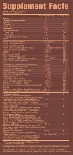 Flip My Life Flip 7 Chocolate tub packaging highlighting seven blends for versatile daily nutrition