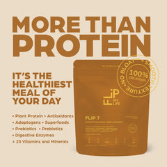 Flip My Life Flip 7 Peanut Butter Power nutrition label close-up highlighting vitamins