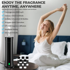 FLLUK diffuser remote control enables easy fragrance adjustments
