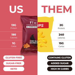 Flock Keto Chicken Skin Chips Nashville Hot bag, spicy crunch after training