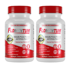 Flomentum Saw Palmetto bottle promoting prostate support