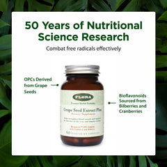 Flora Grape Seed Extract Plus with cranberries providing tissue-supporting bioflavonoids