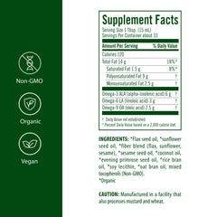 Flora Udo's omega blend being poured demonstrates easy daily integration.