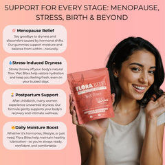 Flora Bites soft gummy texture macro emphasizes enjoyable, moisture-supporting care.