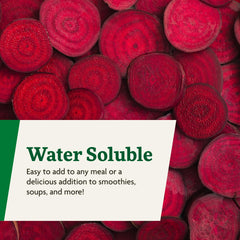 Floradix red beet crystals label showing organic and German craftsmanship