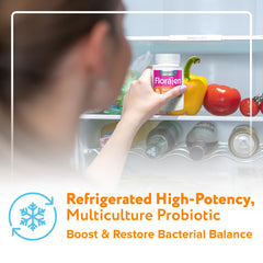 Bottle with billions of bacteria suggests strong probiotic batch for daily use
