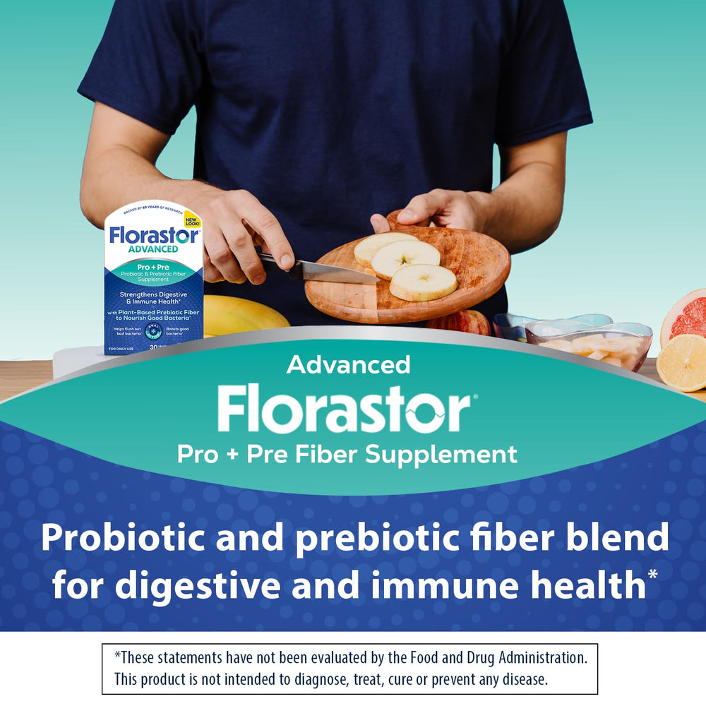 Closeup of Florastor Select capsules, showing vegetarian, gluten‑free formulation.