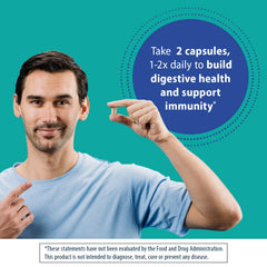 Vegetarian capsules of Florastor Select Pro+ shown as dairy-free option