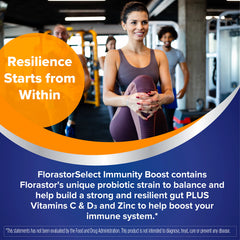 Florastor Select vegetarian capsules neatly arranged to emphasize plant-derived ingredients.
