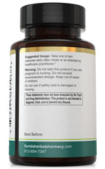 Florida Herbal Pharmacy Hintonia Latiflora capsules close-up, showing convenient daily dosing.