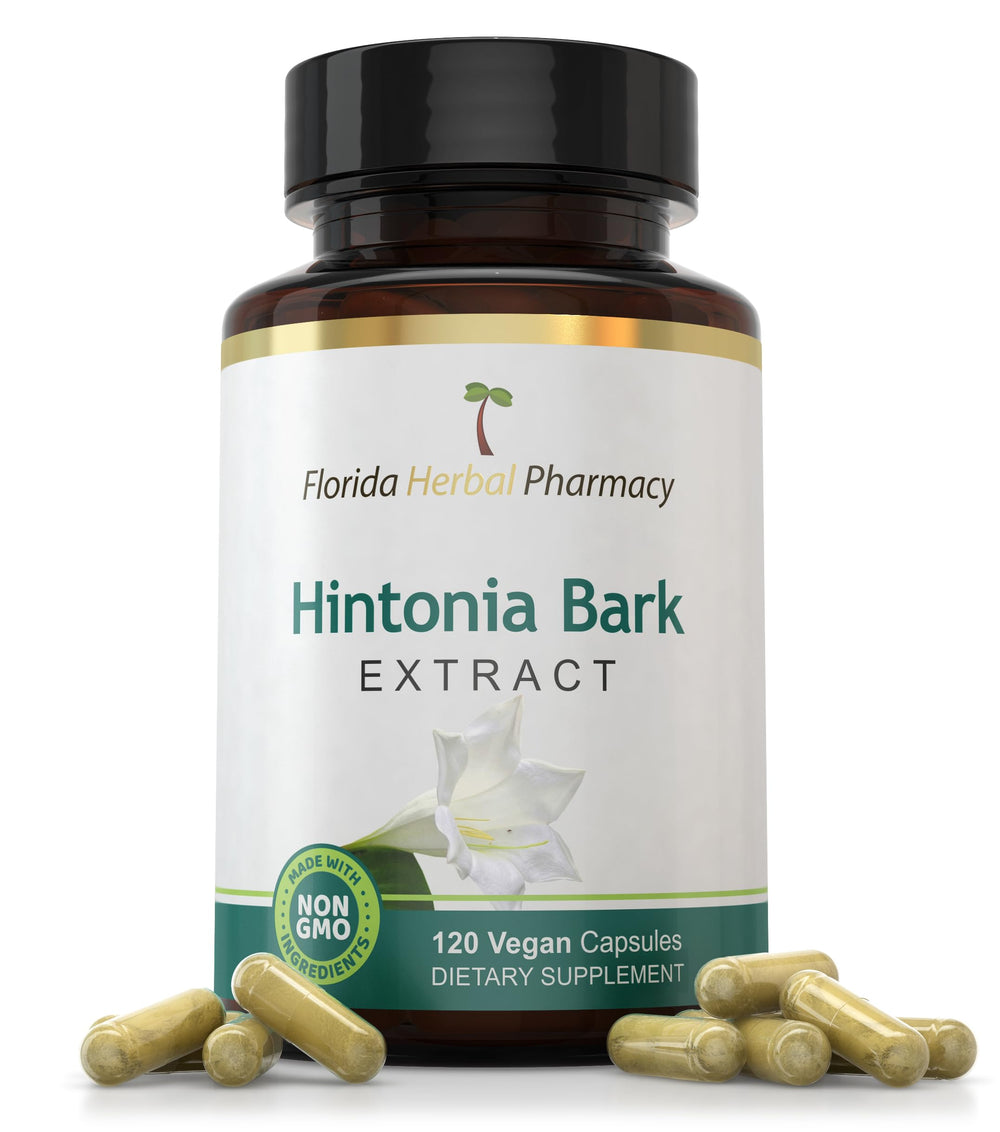 Florida Herbal Pharmacy Hintonia Latiflora Extract 10-1 bottle ready for daily use.