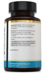 Florida Herbal Pharmacy Klamath algae capsules, easy daily dosage after meals for ongoing vitality.
