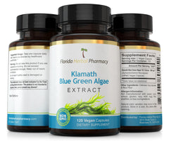 Florida Herbal Pharmacy Klamath algae package, on-the-go daily use supporting balanced routines.