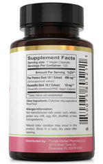 Front label view highlighting GMP certified and third-party tested quality